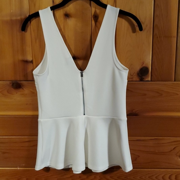 White/Creme Express Top, with zipper back - Picture 5 of 8